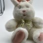 VINTAGE GOLDEN BEAR CODE LTD WHITE PINK EASTER BUNNY RABBIT MADE IN KOREA PLUSH