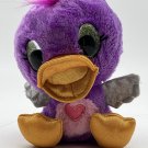 Spinmaster Hatchimals Baby Plush Bird Green Glitter Eyes Purple Gold 6 inches