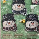 NEW BUCILLA FROSTY FACES MINI ORNAMENTS - KIT # 84443 - 3 ORNAMENTS - CHRISTMAS
