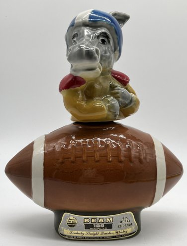 Vintage Beam Choice Democrat Donkey Football Decanter Bottle Empty
