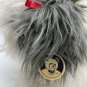 Vintage Chrisha Playful Plush Animal Shaggy Dog Sheepdog 17" White w/Black