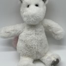 World's Softest Plush Toy WHITE PINK GREY GRAY Starry Eared Unicorn 10” CLEAN