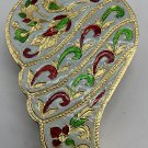 Handmade Golden Meenakari Shell Shaped Dryfruit Box Handmade 7.5” RARE