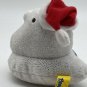 Peeps White Sparkle Christmas Chick with Santa Hat Gund 5"