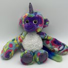 Adventure Planet Monkey Unicorn Glitter Eyes Rainbow Tie Dye Tail Weighted