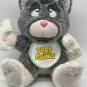 Vintage 1989 Galoob LOST ‘N and FOUNDS Plush Grey & White Cat Toy Big Eyes