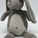 The Manhattan Toy Grey Gray Corduroy Felt Rabbit Plush Animal Stuffed 11”