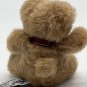 Vintage Russ Berrie Mini Bear Plush Burgundy Red Gold Trim Bow 4&acirc;��