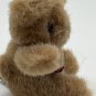 Vintage Russ Berrie Mini Bear Plush Burgundy Red Gold Trim Bow 4&acirc;��