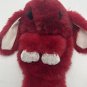 Faux Fur Rabbit Cute Burgundy Red Handbags Purse Backpack 13&acirc;��