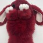 Faux Fur Rabbit Cute Burgundy Red Handbags Purse Backpack 13&acirc;��