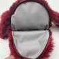 Faux Fur Rabbit Cute Burgundy Red Handbags Purse Backpack 13â