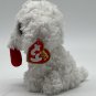 NEW TY Beanie Boos Honey Bun Dog Plush White Dog Stuffed Animal With Tags Toy