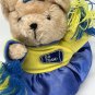 Vintage Russ Berrie Go Team Cheerleader Bear Plush 7.5â Pom Poms Blue/Yellow