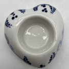 Delft Blue Handpainted Porcelain Votive Candle Tealight Holder Heart Shaped