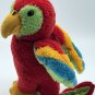 R Dakin & Co Vintage 1981 Stuffed Plush Parrot 8"
