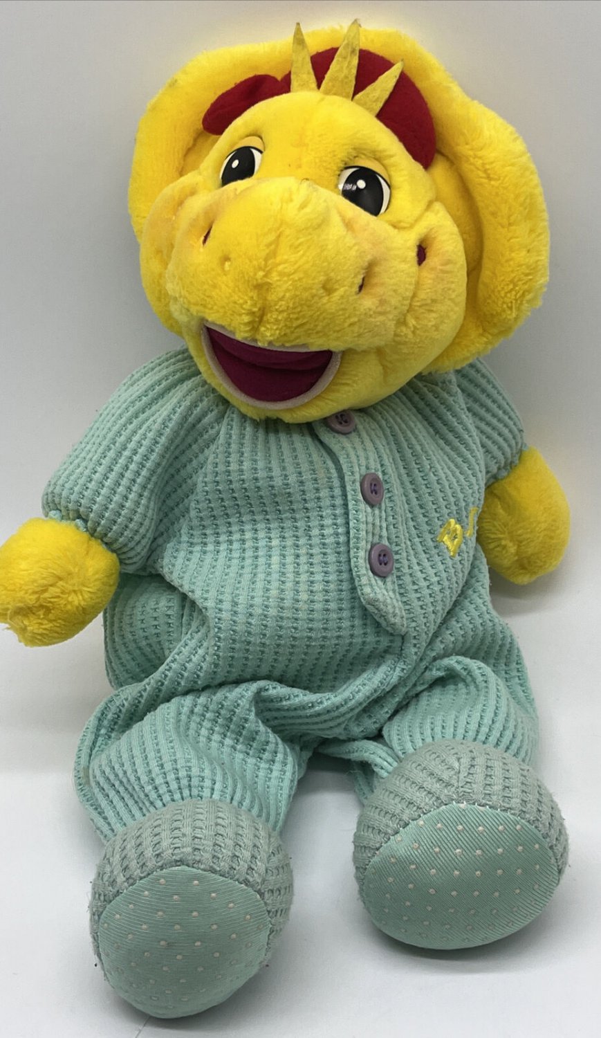 VINTAGE Bedtime BJ In Thermal Pajamas Barney & Friends Plush 17”