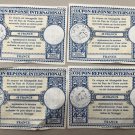 France coupon reponse international 45 Francs Lot of 4 Coupons 1958 and Unused
