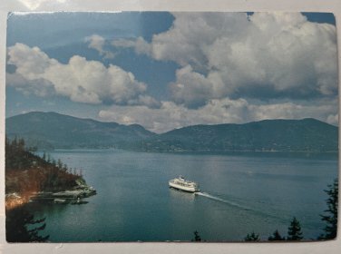 British Colombia Ferry Horseshoe Bay Canada Postcard 1970s Unposted 4&acirc;�� x 6&acirc;��