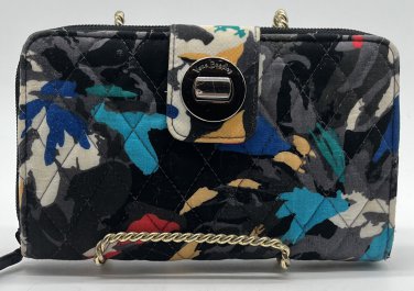 VERA BRADLEY SPLASH FLORAL TURNLOCK LARGE WALLET