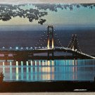 The Mackinac Bridge Michigan The Water Wonderland 1959 Color Postcard
