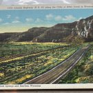 Lincoln Hwy Bitter Creek Rock Springs Rawlins Wyoming Postcard 1930s Colortone