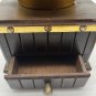 Wooden Box Coffee Grinder Vintage Metal Straps Hand Crank Large 6.25&acirc;�� sq