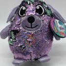 SHIMMEEZ 8" Delilah Dog Sequin Plush Stuffed Animal Purple Green