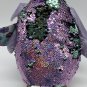 SHIMMEEZ 8" Delilah Dog Sequin Plush Stuffed Animal Purple Green