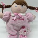 My First Doll Pink Rattle Brown Hair Carter's Child of Mine Plush 8" Toy Lovey