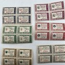 Plate Block of 4 stamps X 6 - 4 cent B. Franklin, Washington +Credo 1960