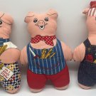3 Little Pigs Cranston cut & sew pig Nursery decoration Pigs Straw, Wood, Brick