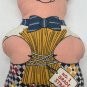 3 Little Pigs Cranston cut & sew pig Nursery decoration Pigs Straw, Wood, Brick