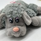Vintage Tonka Pound Puppies Newborn Furries 9” Gray Poodle Dog Plush