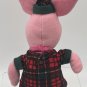 Disney Bean Bag Plush Toy Piglet in Plaid Pajamas PJs
