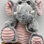 Kellytoy Elephant 8" Plush Stuffed Animal Gray Heart On Foot Valentine's Day