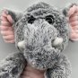 Kellytoy Elephant 8" Plush Stuffed Animal Gray Heart On Foot Valentine's Day