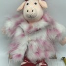 New W/ Tags Jellycat Pig Plush Fur Coat Piggy 10" Stuffed Animal Rare