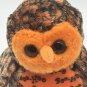 Ty Boo Hoo Owl Plush Black & Orange Halloween 5"  Beanie Bag Stuffed Animal Toy