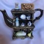 Old Desk Figural Teapot Decorative Ceramic Brown Cabinet Dishes Basket Kitty 5&acirc;��