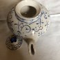 K&Atilde;&frac14;tahya Ceramics, Altin Gini Signed, Small Teapot, Hand Painted White & Blue 5&acirc;��