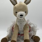 Baby Aspen Flora the Fawn Plush Velour Embroidered Deer & Tutu Bloomers Set