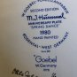 Vintage Goebel 1980 M.J. Hummel Second Edition Spring Dance Anniversary Plate