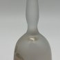 Viking Frosted Glass Bell Hand painted Pink Flowers & Roses Original Label 6â