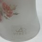 Viking Frosted Glass Bell Hand painted Pink Flowers & Roses Original Label 6â