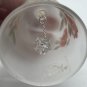 Viking Frosted Glass Bell Hand painted Pink Flowers & Roses Original Label 6â