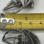 Vintage Clip On Earrings Sarah Coventry Silver Tone Leaves Leaf Wind song Signed