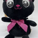 Dan Dee Collector’s Choice Halloween Cat 8” Black Stuffed Animal Pink Bow Plush