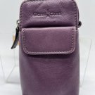 Gianni Conti Soft Leather Glasses Spectacle Coin Cigarette Case Purple 6.5” Tall