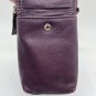 Gianni Conti Soft Leather Glasses Spectacle Coin Cigarette Case Purple 6.5â Tall